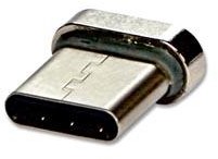 No name USB 2.0 Redukcja Magnetický konec-USB C 3.1 0 srebrna redukcja do kabla magnetycznego KAU3CMGS01