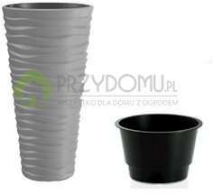 Prosperplast Donica z wkładem SAND SLIM DPSA400 kamienny-szary