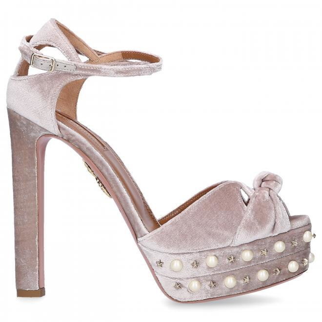 Aquazzura Aquazzura Sandały na platformie HARLOW PEARLS