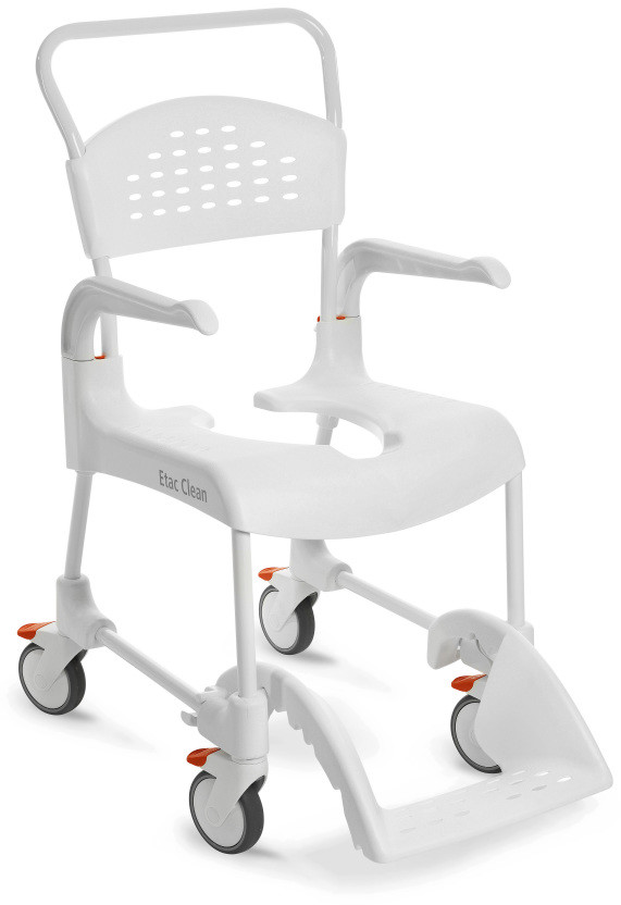 Etac Clean wózek toaletowo-prysznicowy szer/wys. 48X55 cm.  kol. śnieżny biały