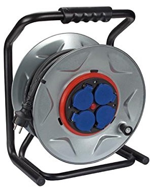 Perel ecr40 np25 a G profesjonalne bęben kablowy z neoprenu ze Anti Twist System, długość 40 m, 3 G (zestaw 4 szt.) ECR40NP25A-G
