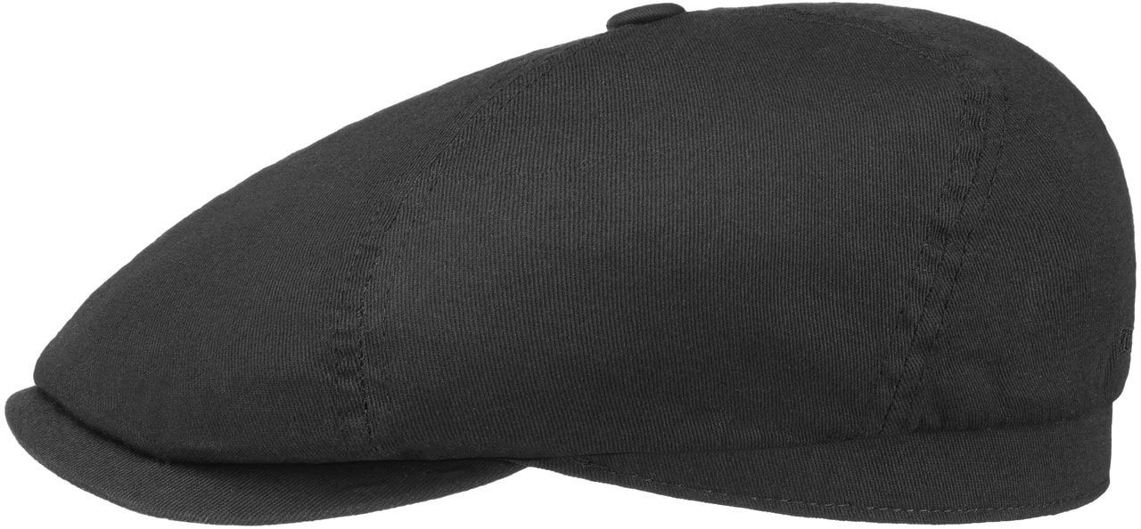 Plaski Kaszkiet Cotton Twill by Stetson, czarny, XXL (62-63 cm)