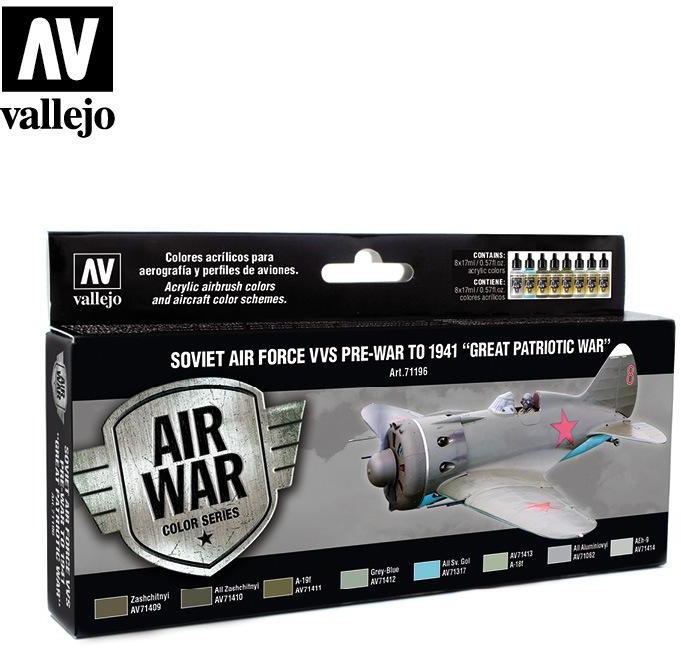 Vallejo Zestaw Air War 8 farb - Pre-War To 1941 - Great Patriotic War Vallejo 71196