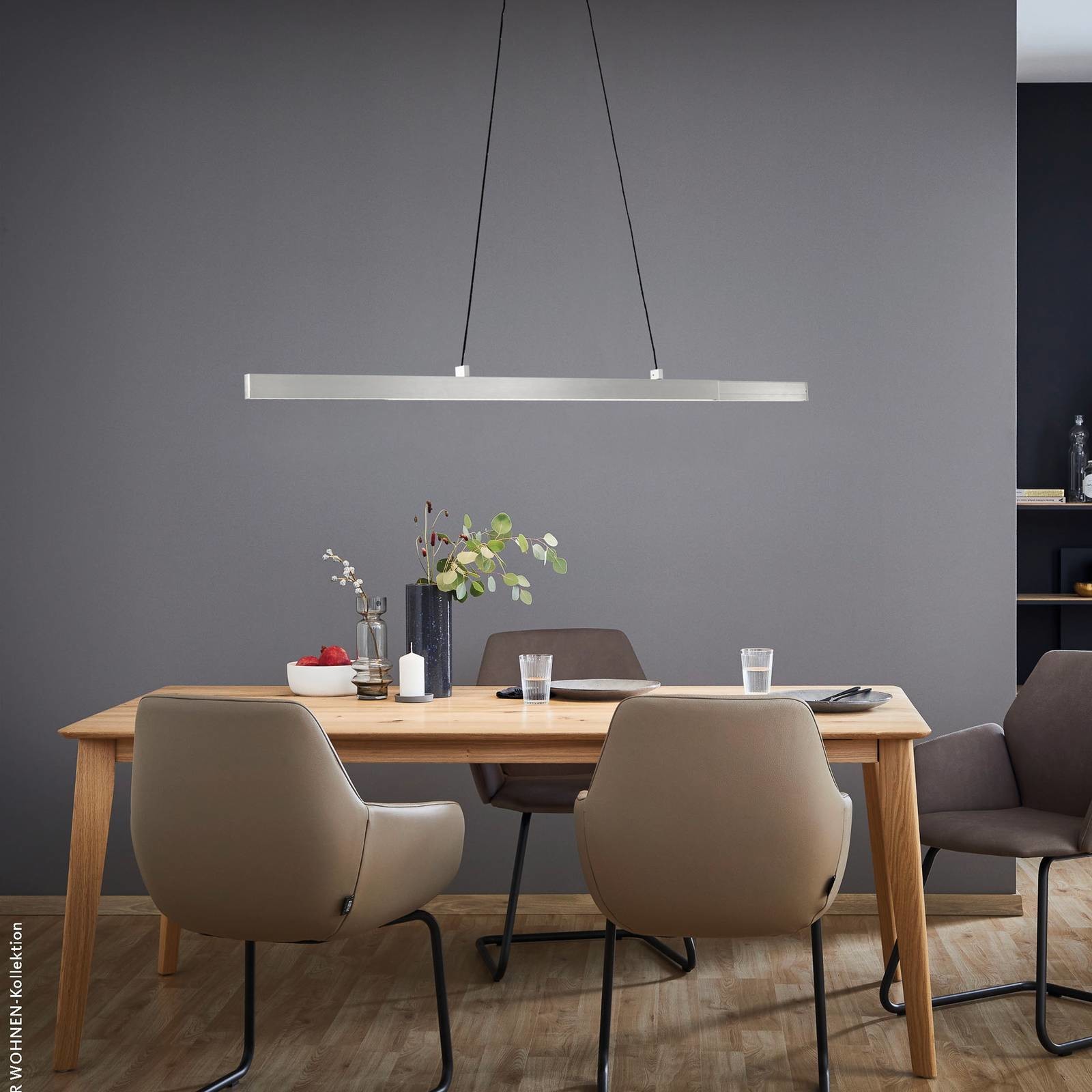 SCHÖNER WOHNEN Schöner Wohnen Stripe lampa wisząca LED, aluminium