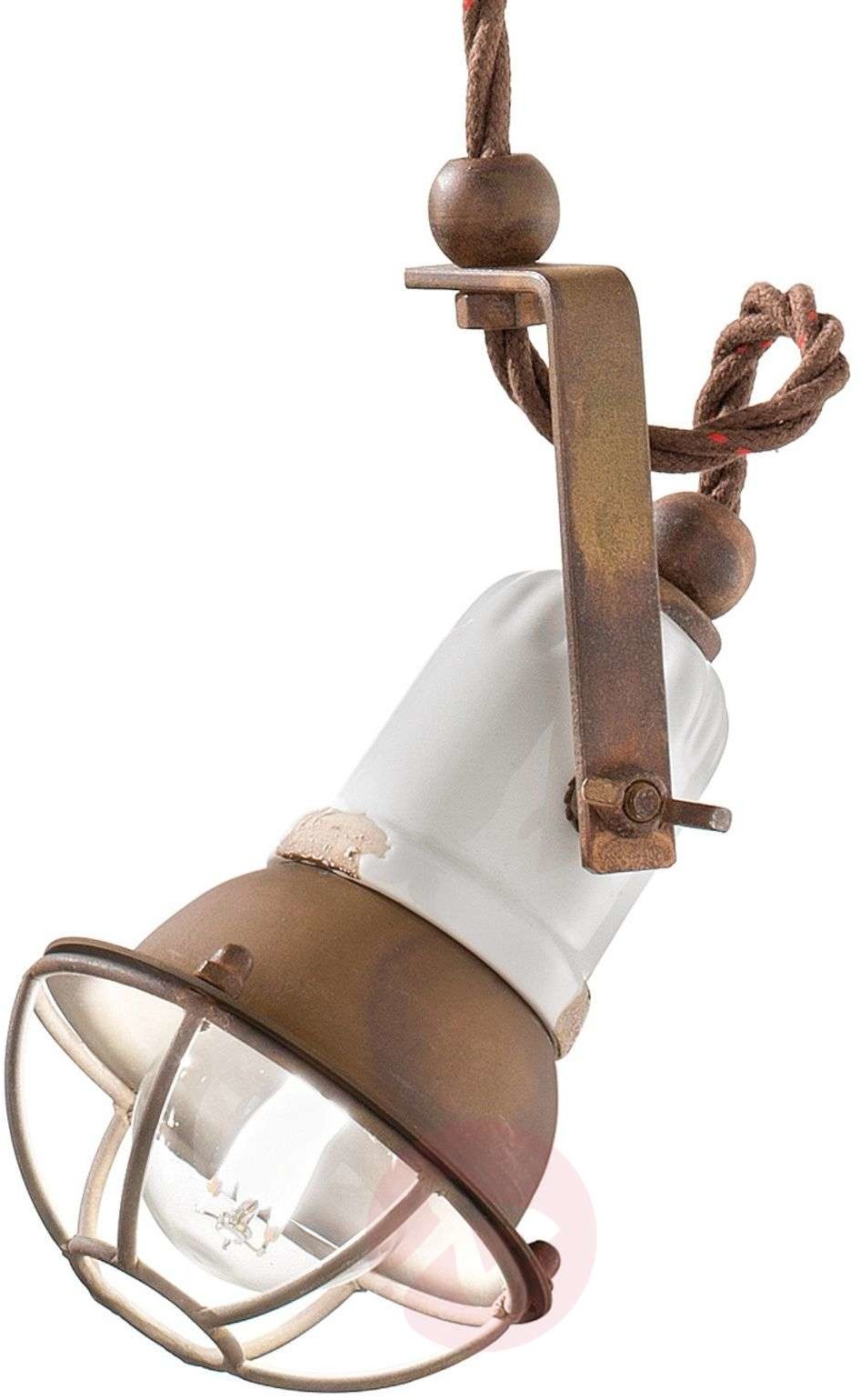 Ferro Luce Hängeleuchte C1660/1 mit Käfig, weiß