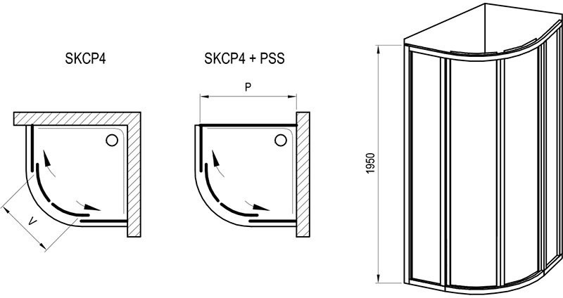 Ravak Supernova Kabina półokrągła 80x80x195 cm profile białe szkło przezroczyste 3114O102Z1