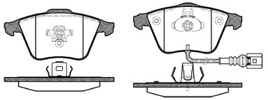 RoadHouse Zestaw klocków hamulcowych, hamulce tarczowe 2964.32
