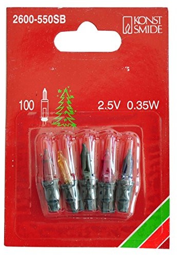 Konstsmide 2600  550SB do żarówki/zapewnia minilich terketten/2,5 V, 0,35 W/Blister  szt/kolorowa szkło/zielone wtykowe oprawa 2600-550SB