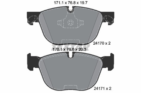 TEXTAR Klocki hamulcowe - komplet 2417001