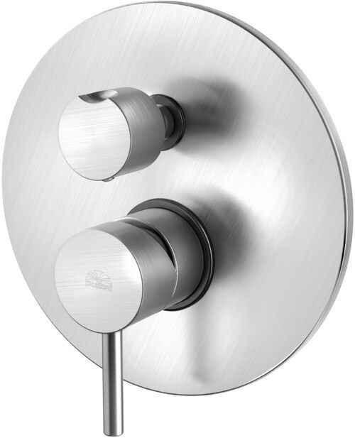 Paffoni Bateria podtynkowa 2-drożna z przełącznikiem LIGHT stal szczotkowana Rubinetterie LIG018ST