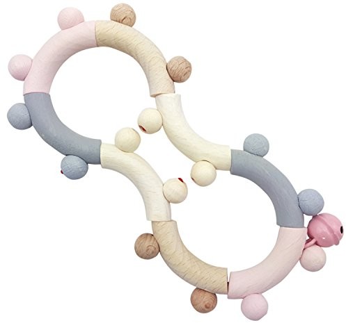 Hess-Spielzeug Hess 11105  drewnianych zabawek, motoryka grzechotka osiem z drewna, nature Rosa