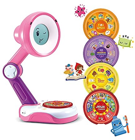 Vtech Funny Pink Sun, Interaktywny Towarzysz, Historia, Rebudzik - 3/8 Lat - Wersja FR 546255