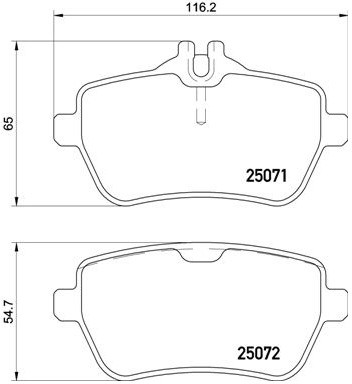 BREMBO Zestaw klocków hamulcowych, hamulce tarczowe P 50 117