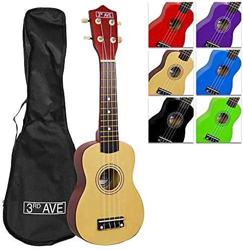 3rd Avenue 3rd Avenue Ukulele sopranowe dla początkujących z futerałem  wykończenie naturalne STX40N