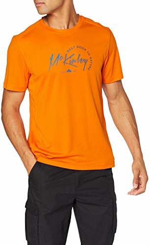 McKINLEY męski t-shirt Raffa, pomarańczowy ciemny/antracyt, S