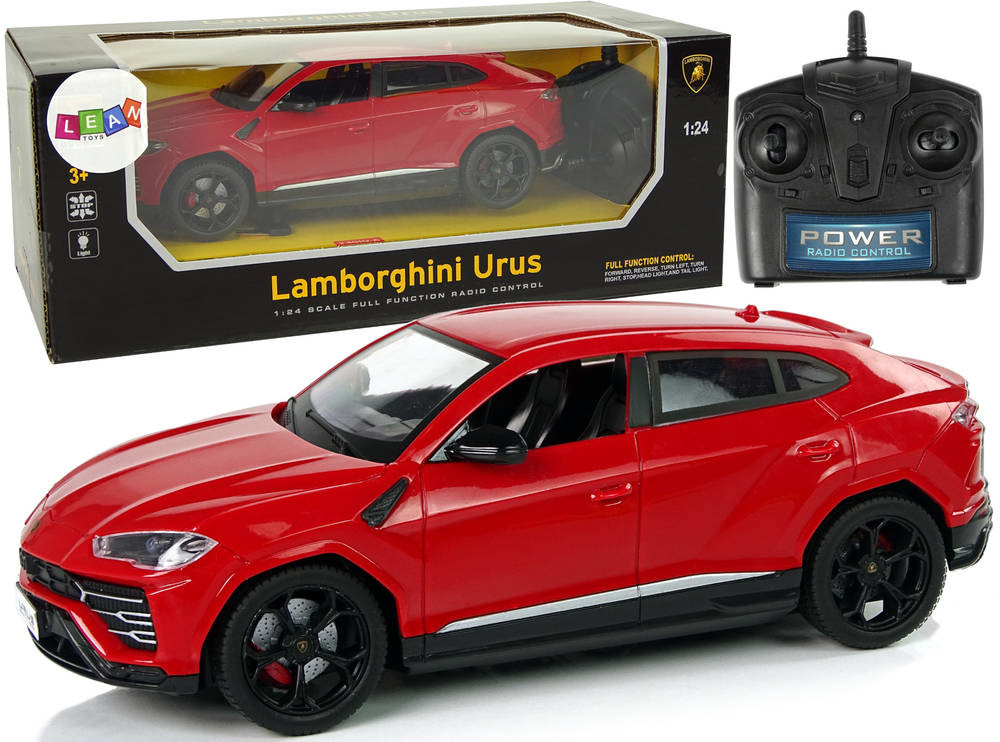 Import LEANToys Auto R/C 1:24 Lamborghini Urus Czerwony 2.4 G Światła LT-9732-0