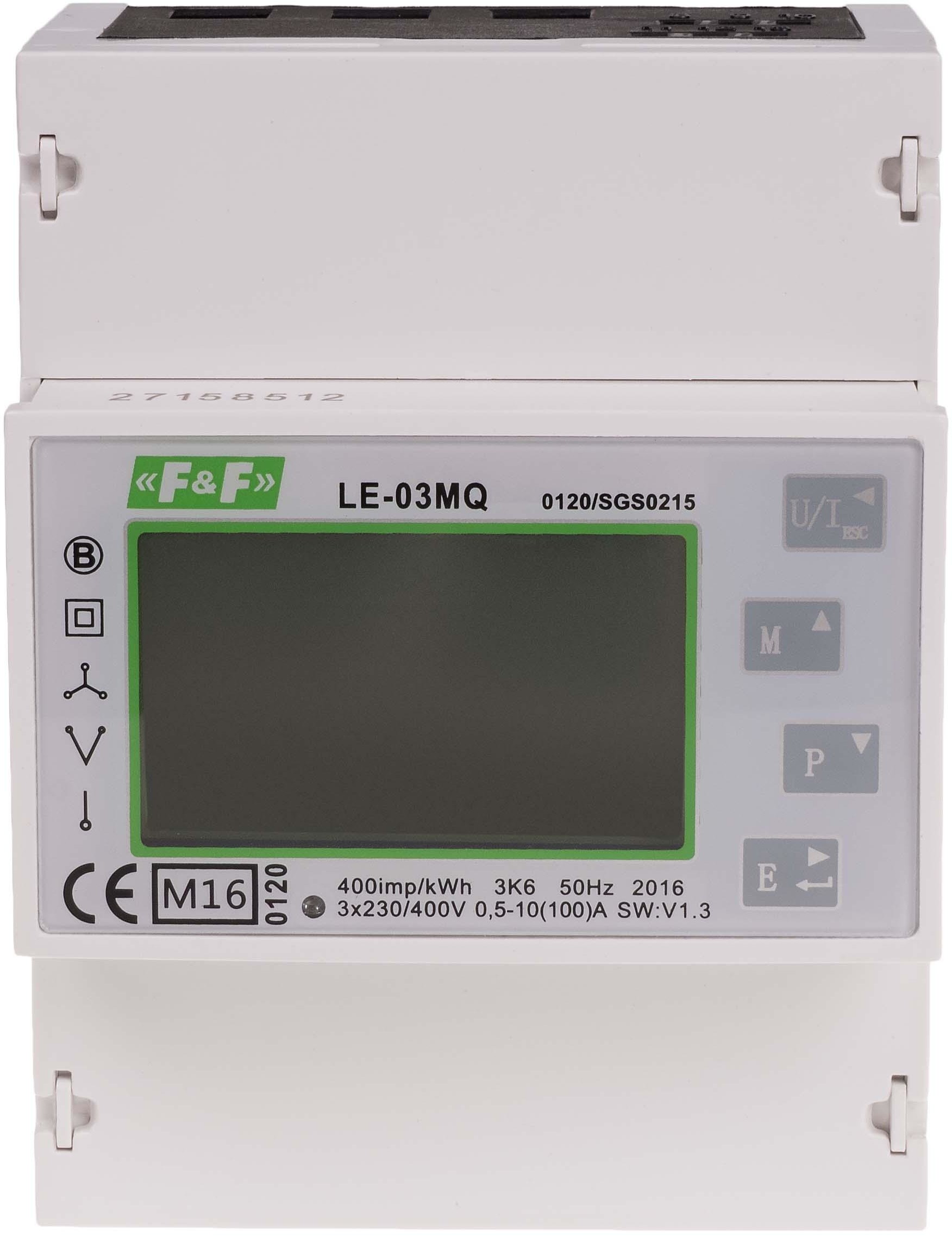 F&F Licznik energii elektrycznej 3-fazowy LE-03MQ MID RS-485 LE-03MQ