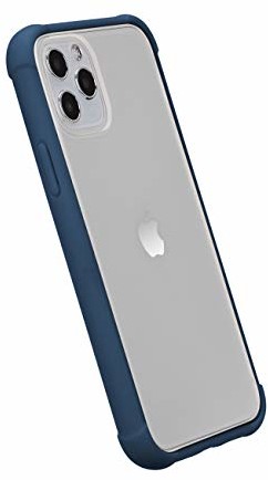 AmazonBasics Amazon Basics etui ochronne na iPhone 11-Pro, TPU + PC (niebieski), krystalicznie przezroczyste etui ochronne na smartfon, odporne na zarysowania SP-14996-44444