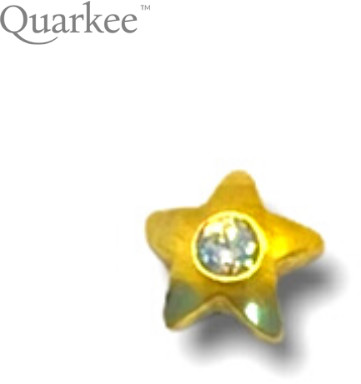 Quarkee Quarkee 22K Gold Star with Diamond 0,01 ct / Gwiazda z diamentem 0,01 ct