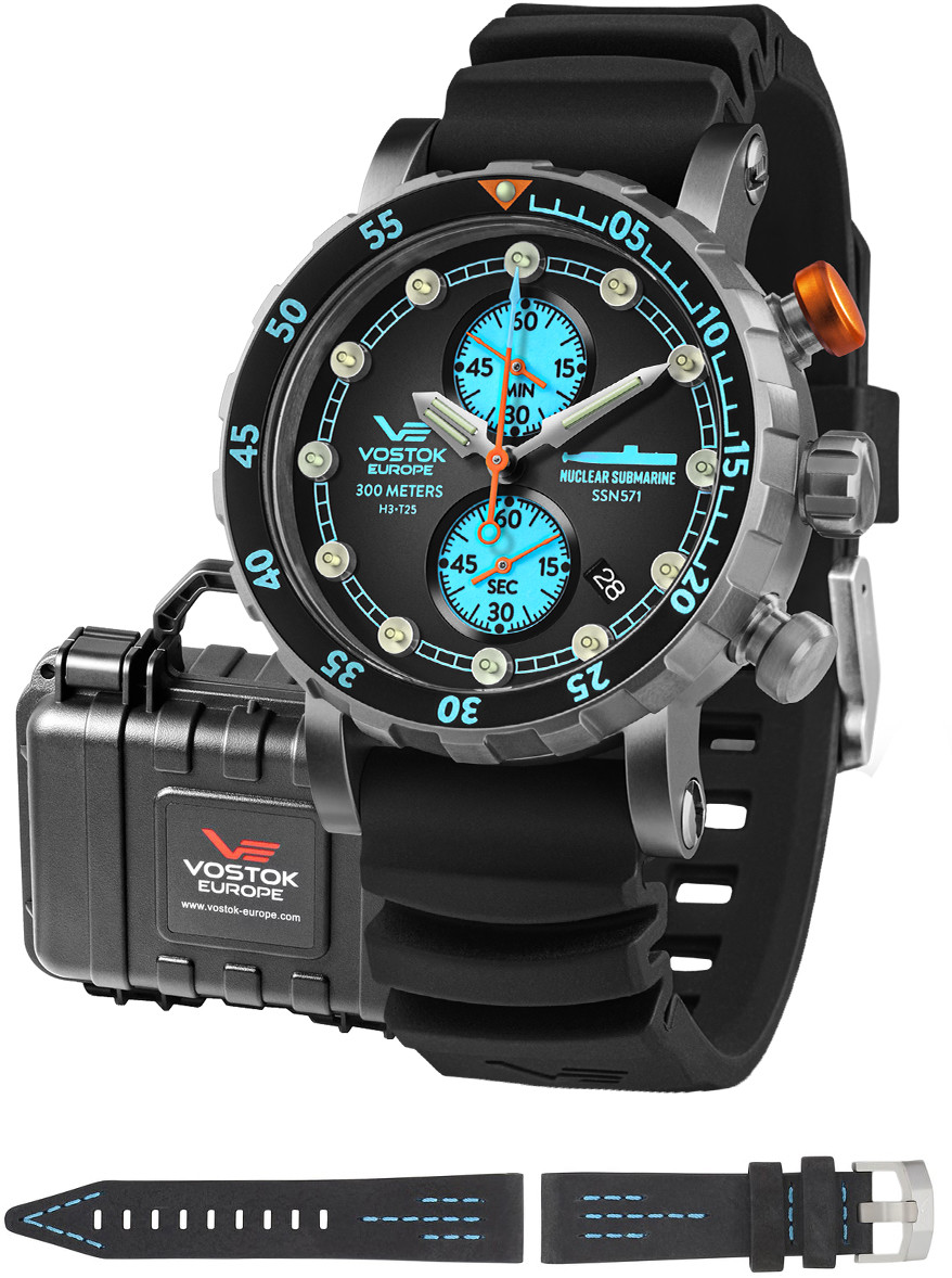 Vostok Europe Zegarek VK61-571H614S SSN 571 Nuclear Submarine Chrono -