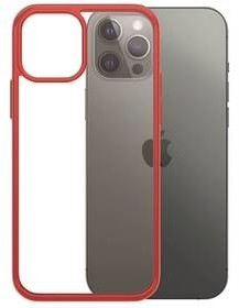 PanzerGlass Obudowa dla telefonów komórkowych ClearCase Antibacterial na Apple iPhone 12/12 Pro 0280) Czerwony