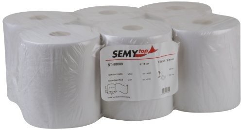 SemyTop Realizacja semy Top ręcznik rolka Midi, wewnętrzny 20 cm, 2-warstwowa, białawego, 1er Pack (1 X 6 sztuki) ST-88089