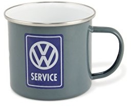 VW Collection by BRISA emaliowany kubek do kawy z motywem Volkswagen Bulli T1., szary COMINHKPR133472
