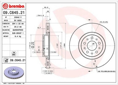 BREMBO 09.C645.21 09.C645.21