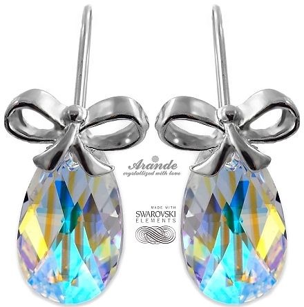 Swarovski NOWE ŚLICZNE KOLCZYKI AURORA SREBRO