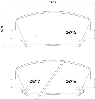 BREMBO Zestaw klocków hamulcowych, hamulce tarczowe P 30 065X P 30 065X