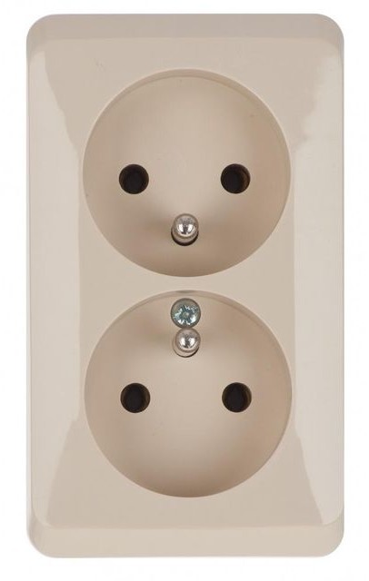 Schneider Electric Gniazdo podwójne 2 x 2P + Z PRIMA beżowy