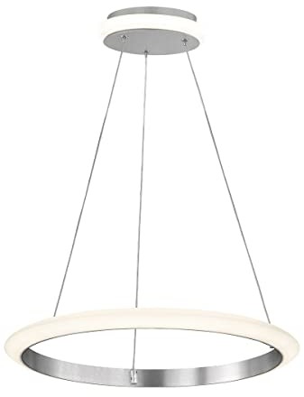 Wofi NEWA lampa wisząca, tworzywo sztuczne, 27,5 W, szczotkowane aluminium, wys. : 150 cm x szer. x dł.: 50 cm 11677