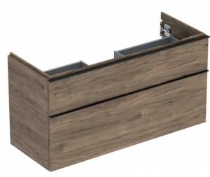 GEBERIT GEBERIT 502.306.JR.1 Szafka pod umywalkę iCon z dwoma szufladami 118,4 cm x 61,5 cm x 47,6 cm orzech hickory melaminowa struktura drewna lava matowy