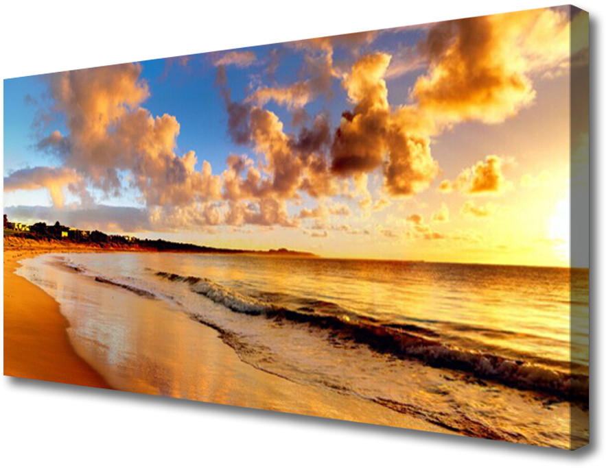 PL Tulup Obraz na Płótnie Ocean Plaża Krajobraz 140x70cm