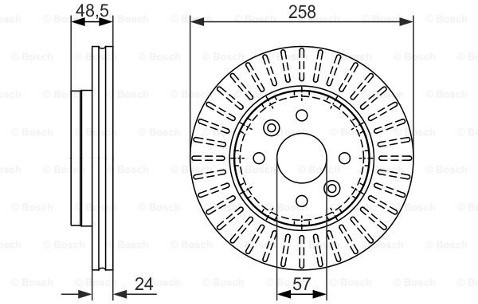 BOSCH Tarcze hamulcowe (komplet 2 sztuk) 0 986 479 676