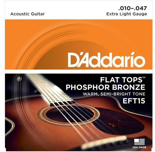 D'Addario EFT ścienny TOPS Acoustic Guitar Strings EFT15