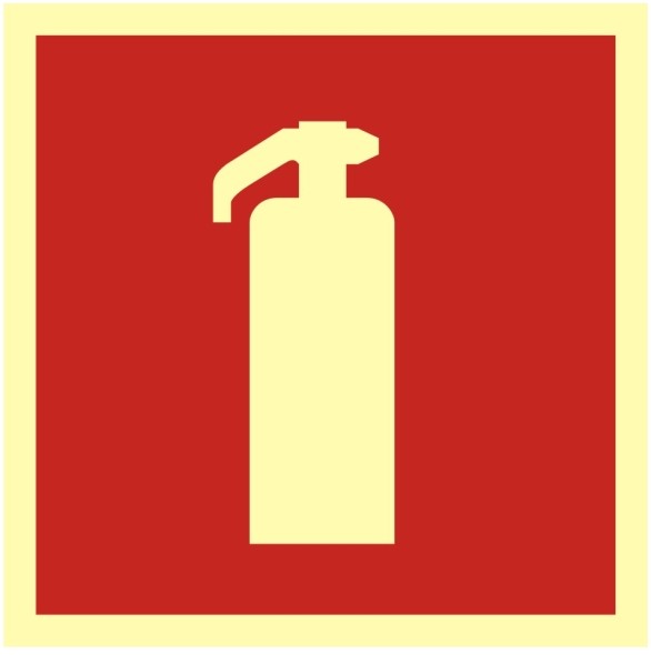 Znak Przeciwpożarowy gaśnica 15 x 15 cm