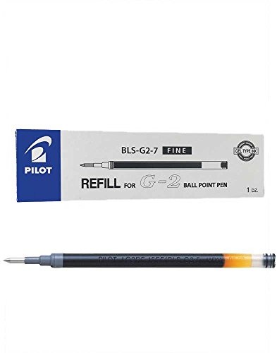 Pilot Pen Pilot wkładów do drukowania g207-Gel Pen 12 sztuki, Noir BLS-G2-7-B