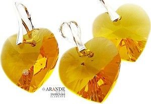 Arande NOWE SWAROVSKI piękny komplet SUNFLOWER SREBRO 1914064576