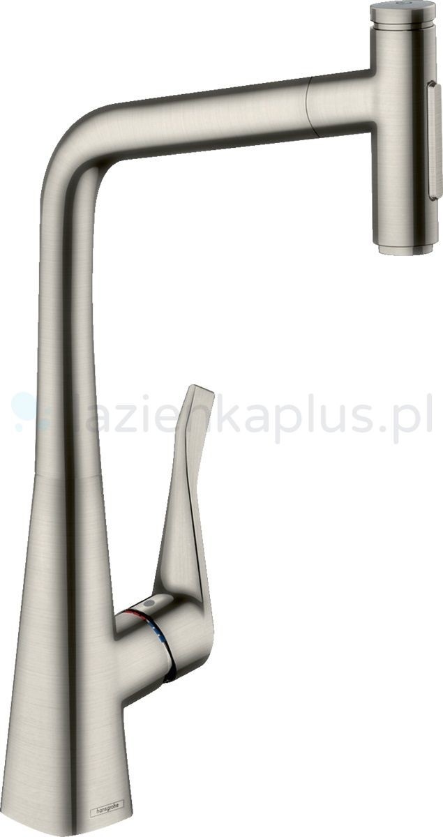 Hansgrohe Metris Select M71 bateria kuchenna stal szlachetna 73816800