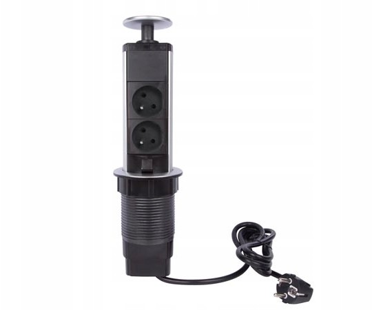 Listwa zasilająca chowana w blat 2 gniazda