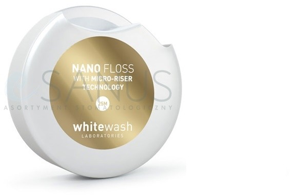 WhiteWash Nano Micro-Riser Expanding floss - Rozszerzająca się, wzmacniająca nić dentystyczna, 25m Nic000017