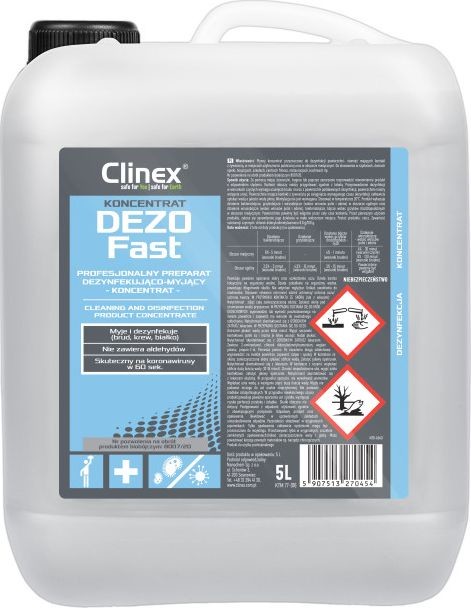 Clinex DezoFast Środek do mycia i dezynfekcji koncentrat 5 l 77-016