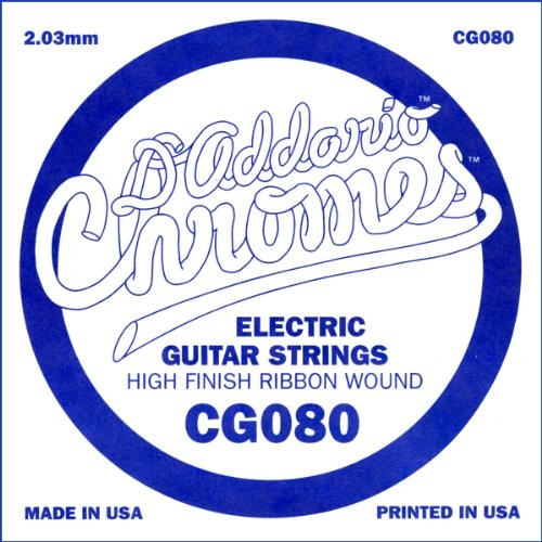 DAddario 080 płaska nawinięta pojedyncza struna do gitary elektrycznej CG080