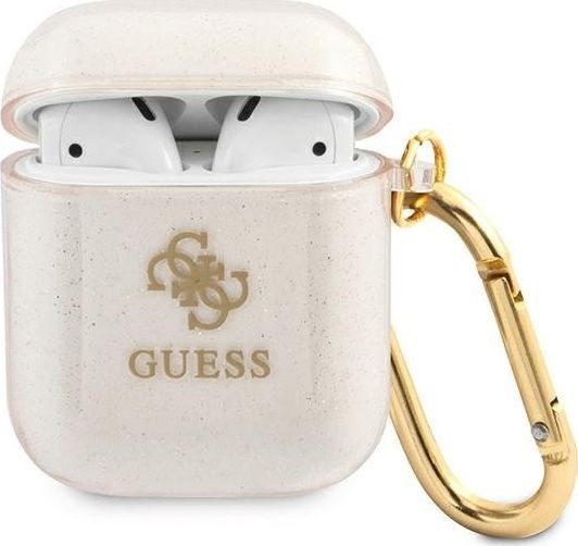 Zdjęcia - Etui na słuchawki GUESS GUA2UCG4GD AirPods cover złoty/gold Glitter Collection 