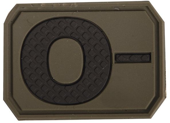 Mil-Tec Emblemat z grupą krwi 0- olive (16831801) 16831801