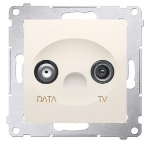 Kontakt Simon Kontakt_Simon Gniazdo TV-DATA. Dwa porty wyjściowe typu 
