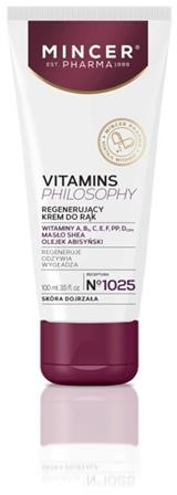 Mincer Pharma Pharma Vitamins Philosophy regenerujący krem do rąk No.1025 100ml 49275-uniw