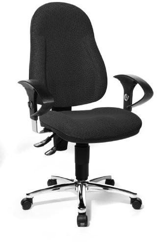 Topstar krzesło biurowe 8059U BB0 WellPoint 10 Deluxe wraz z podłokietnikami o regulowanej wysokości, poszycie z tkaniny 8059U BB0