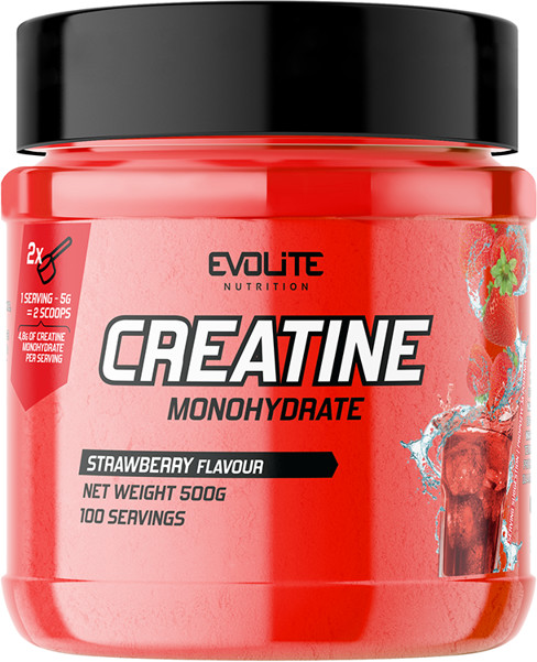 Evolite Creatine Monohydrate 500g Truskawka